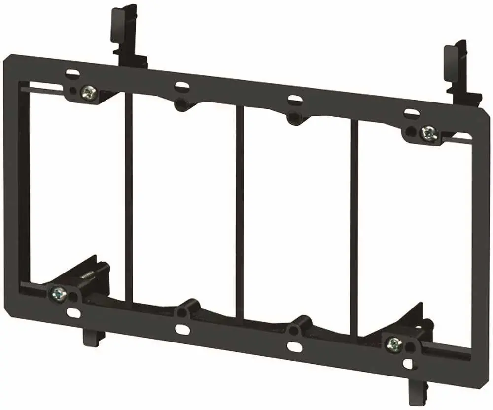 Arlington Low Voltage Mounting Bracket For Existing Construction, 4-Gang, Black 1