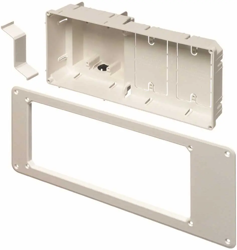 Arlington 4-Gang Recessed Tv Box&Trade; For Power And Low Voltage, White, 6 X 13 In. 1