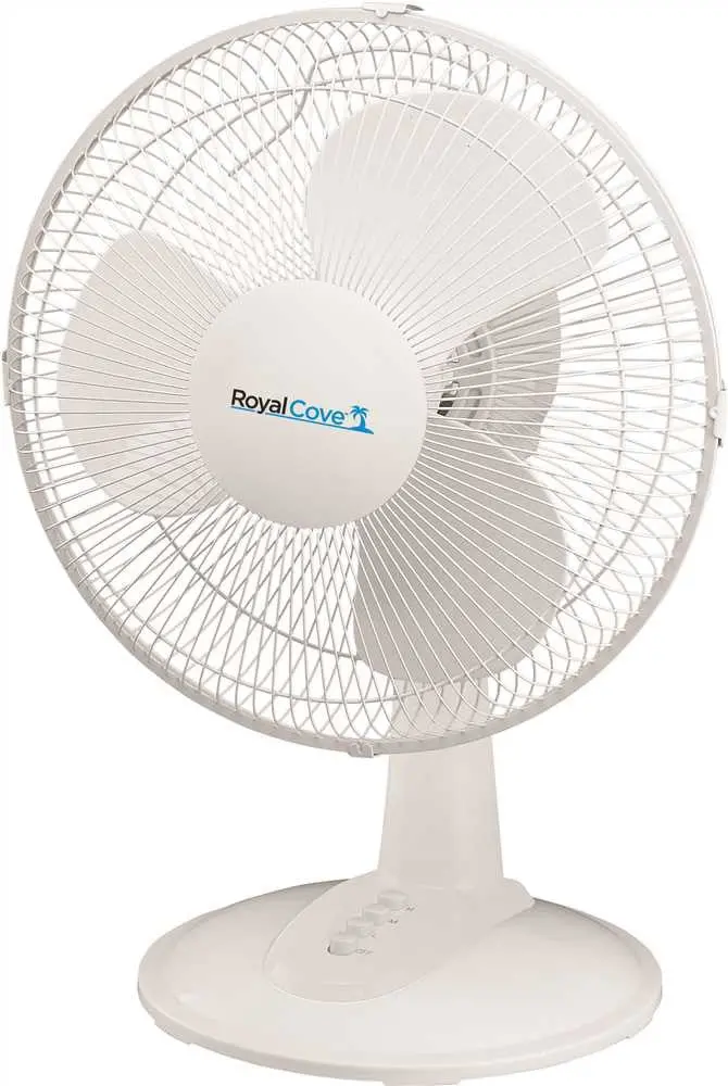Royal Cove 3-Speed Oscillating Table Fan, 12 In. 1
