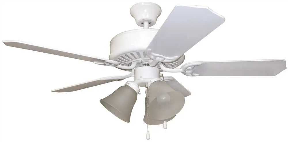 Bala&Reg; 42 In. White Dual-Mount Ceiling Fan With 3 Tulip Light Kit* 1