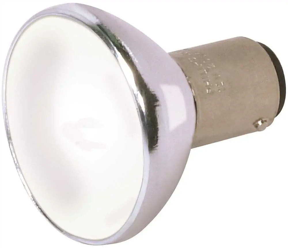 Satco Halogen Flood Lamp Alr12, 20 Watts, 12 Volts, Dc Bay Base, Frosted, 10 Per Box 1