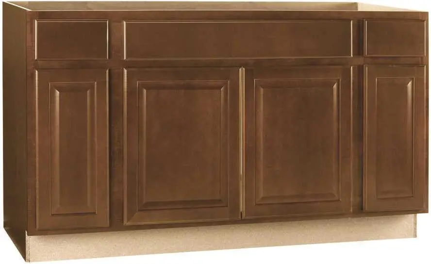 Rsi Home Products Hamilton Sink Base Cabinet, Fully Assembled, Raised Panel, Cafe, 60X34-1-2X24 In. 1