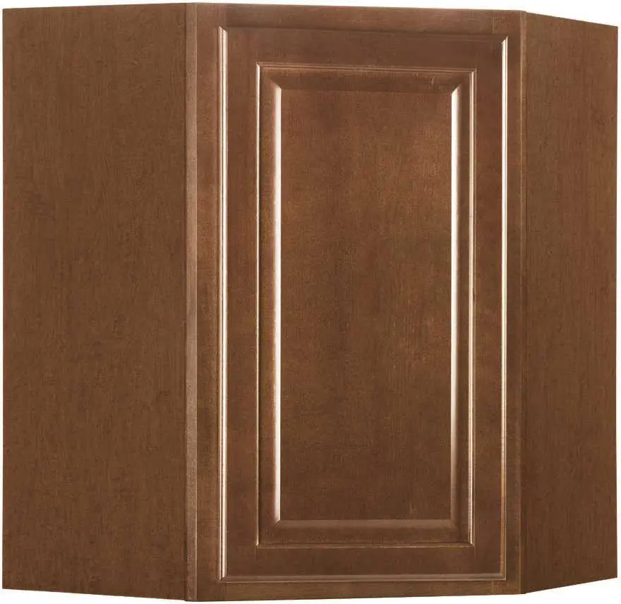 Rsi Home Products Hamilton Kitchen Corner Wall Cabinet, Fully Assembled, Raised Panel, Cafe, 24X30x12 In. 1