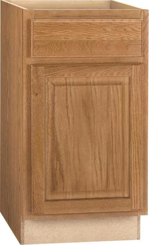 Rsi Home Products Hamilton Base Cabinet, Fully Assembled, Raised Panel, Oak, 18X34-1-2X24 In. 1