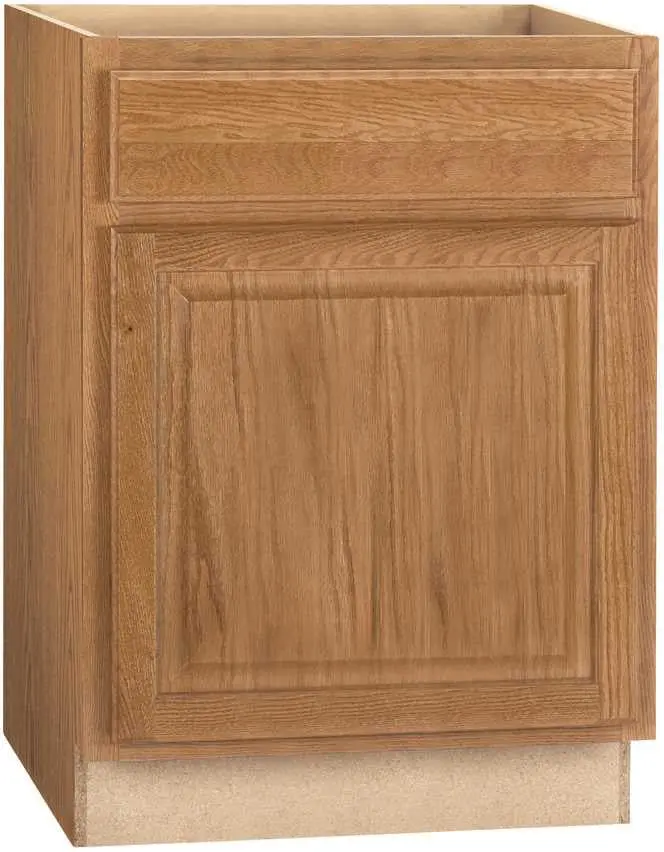 Rsi Home Products Hamilton Base Cabinet, Fully Assembled, Raised Panel, Oak, 24X34-1-2X24 In. 1