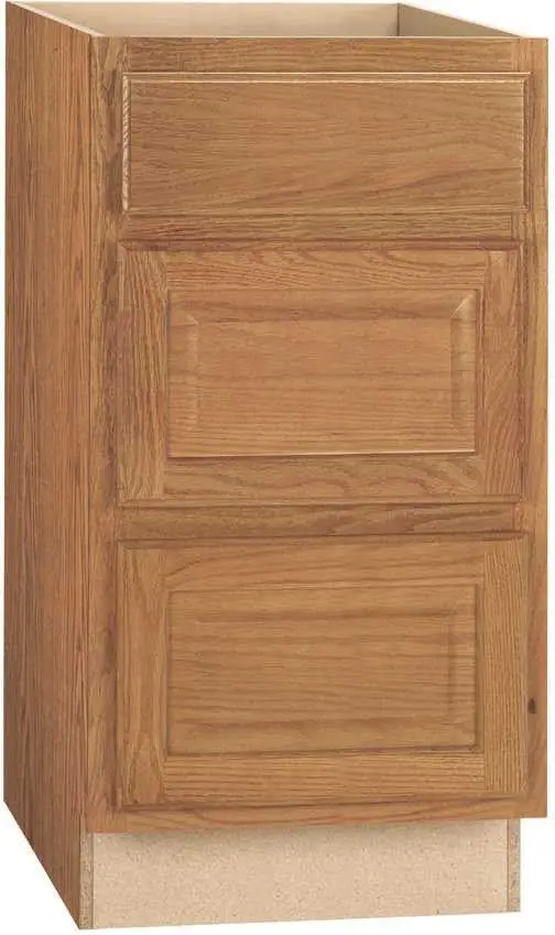 Rsi Home Products Hamilton Drawer Base Cabinet, Fully Assembled, Raised Panel, Oak, 18X34-1-2X24 In. 1