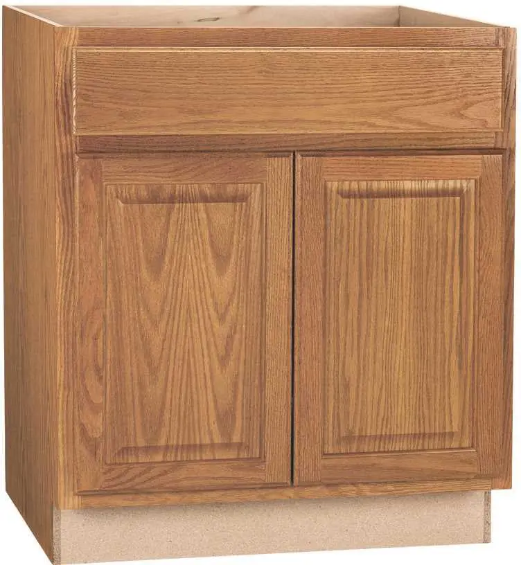 Rsi Home Products Hamilton Sink Base Cabinet, Fully Assembled, Raised Panel, Oak, 30X34-1-2X24 In. 1