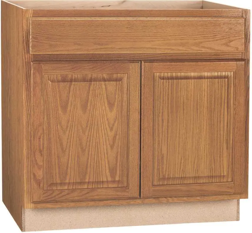Rsi Home Products Hamilton Sink Base Cabinet, Fully Assembled, Raised Panel, Oak, 36X34-1-2X24 In. 1