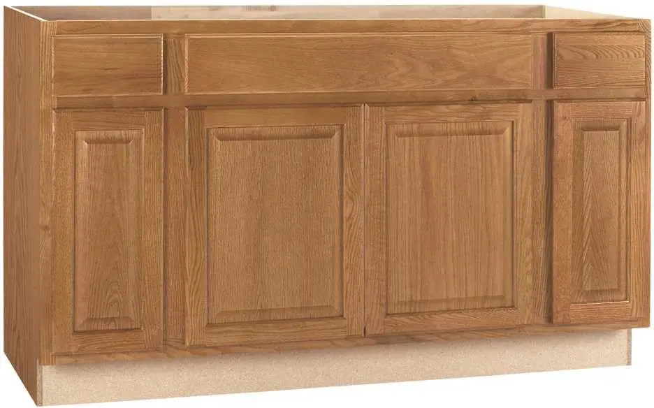 Rsi Home Products Hamilton Sink Base Cabinet, Fully Assembled, Raised Panel, Oak, 60X34-1-2X24 In. 1