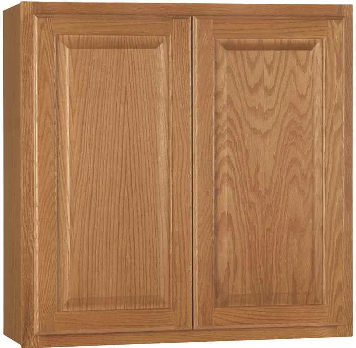 Rsi Home Products Hamilton Kitchen Wall Cabinet, Fully Assembled, Raised Panel, Oak, 30X30x12 In. 1