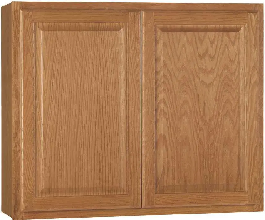 Rsi Home Products Hamilton Kitchen Wall Cabinet, Fully Assembled, Raised Panel, Oak, 36X30x12 In. 1