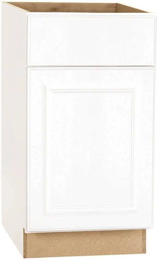 Rsi Home Products Hamilton Base Cabinet, Fully Assembled, Raised Panel, White, 18X34-1-2X24 In. 1