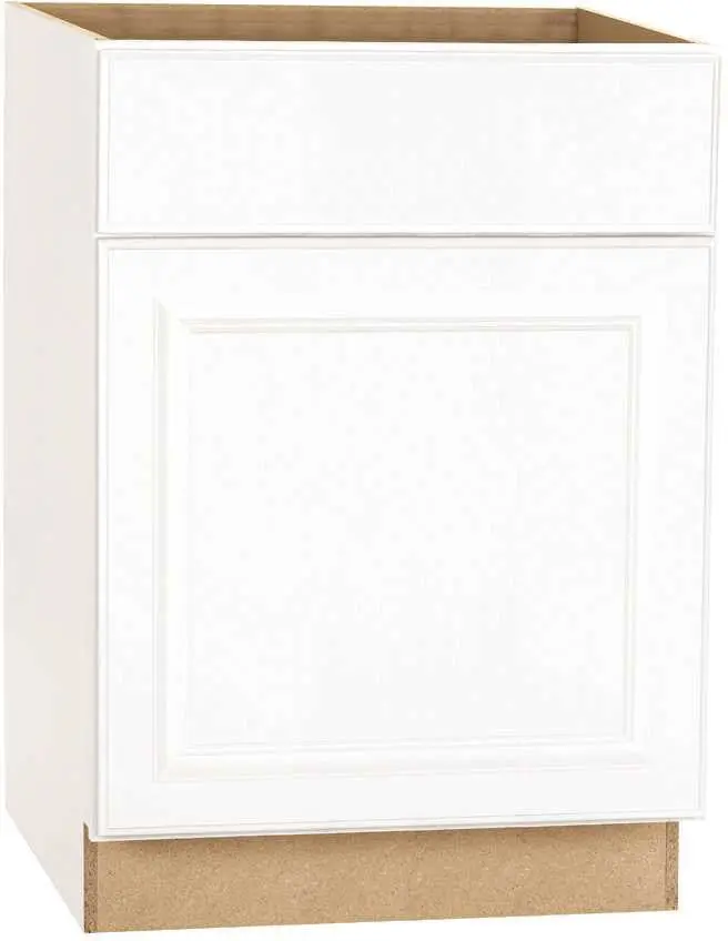 Rsi Home Products Hamilton Base Cabinet, Fully Assembled, Raised Panel, White, 24X34-1-2X24 In. 1