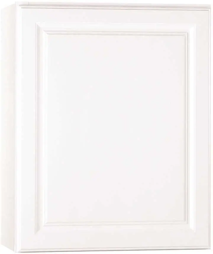 Rsi Home Products Kitchen Wall Cabinet, Fully Assembled, Raised Panel, White, 24X30x12 In. 1