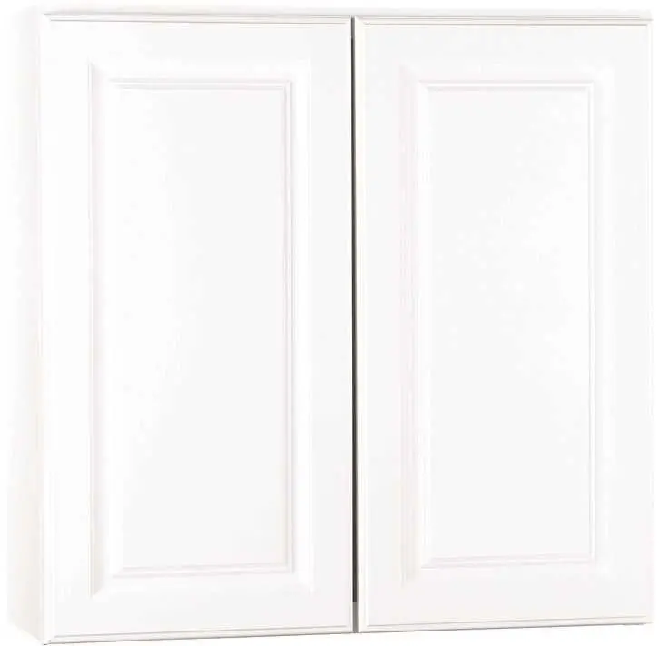 Rsi Home Products Kitchen Wall Cabinet, Fully Assembled, Raised Panel, White, 30X30x12 In. 1