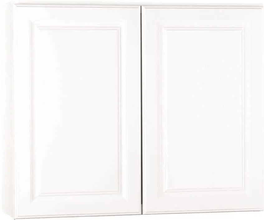 Rsi Home Products Kitchen Wall Cabinet, Fully Assembled, Raised Panel, White, 36X30x12 In. 1