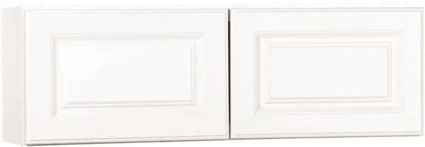 Rsi Home Products Kitchen Wall Bridge Cabinet, Fully Assembled, Raised Panel, White, 36X12x12 In. 1