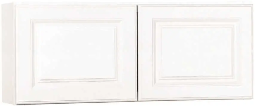 Rsi Home Products Kitchen Wall Bridge Cabinet, Fully Assembled, Raised Panel, White, 36X15x12 In. 1