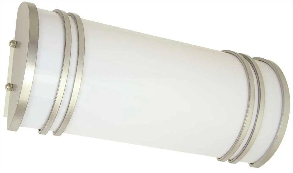 Monument Decor Fluorescent Vanity Lighting, Silver Gray Finish, 12 In., Uses 2 13-Watt G24q-2, 4 Pins Base Bulbs 1