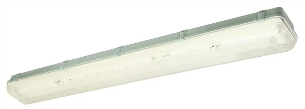 Monument Vapor Proof Outdoor Lighting, Clear, 4 Ft., Uses 2 32-Watt T8 Lamp 1