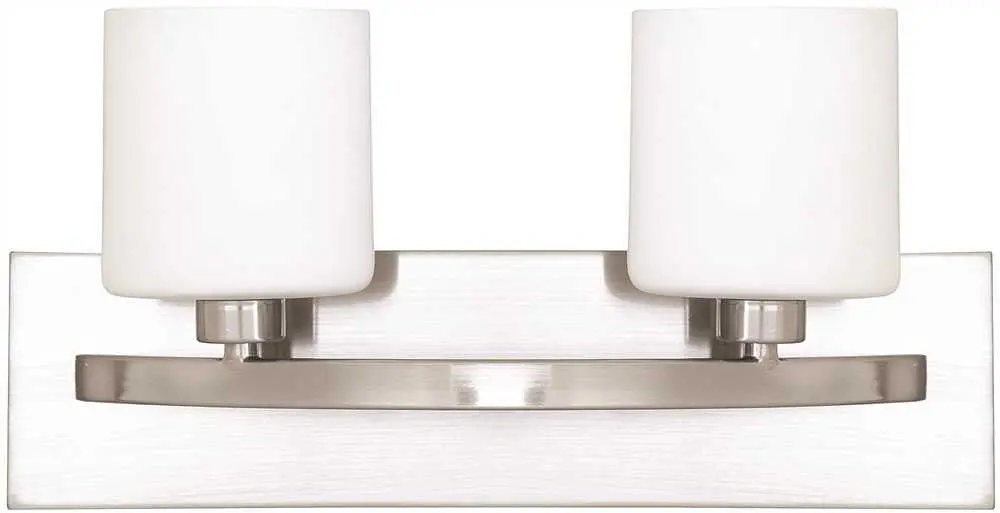 Monument&Reg; Vanity Fixture, Brushed Nickel, Uses (2) 40-Watt Halogen G9 Base Lamps* 1