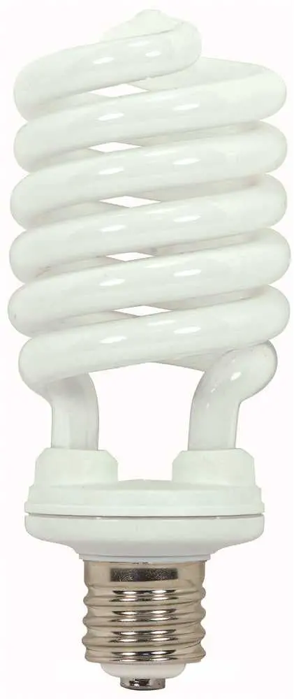 Satco Spiral Compact Fluorescent Lamp, 65 Watts, 6500K, 82 Cri, Mogul Base, 120 Volts,12 Per Box 1