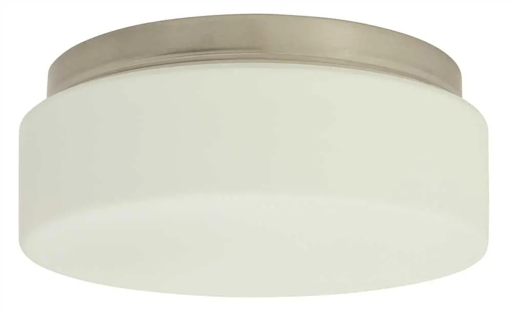 Monument&Reg; Flush-Mount Ceiling Fixture, Brushed Nickel, 9-1-2 X 3-5-8 In., Uses 1 18-Watt Gu24 Base Lamp (Not Included) 1