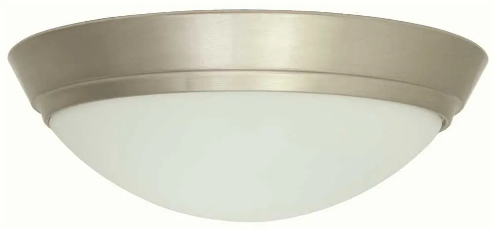 Monument&Reg; Led Flush Mount Ceiling Fixture, Brushed Nickel, 11-1-8 X 3-3-8 In., 1 13.5-Watt Led Bulb Included 1