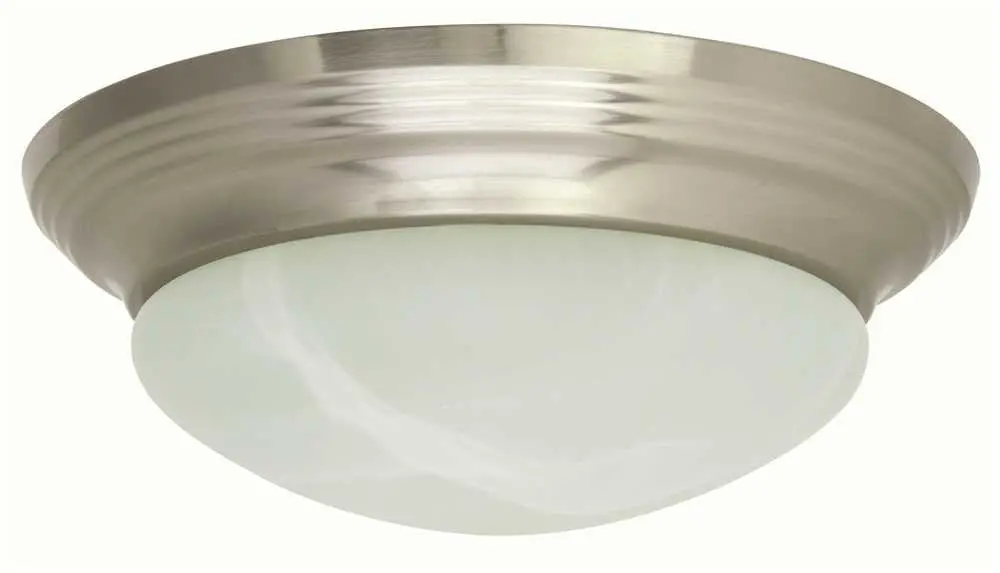 Monument&Reg; Led Flush Mount Ceiling Fixture, Brushed Nickel, 14-1-8 X 5-1-8 In., 15-Watt Led Integrated Panel Array Included 1