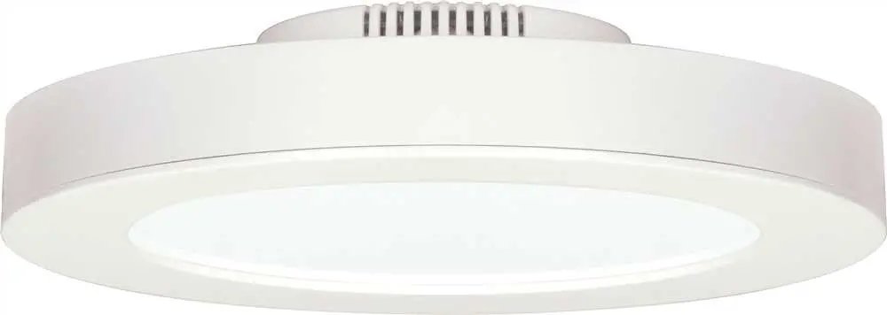 Satco&Reg; Led Flush Mount Ceiling Fixture, White, 7 In., Uses (1) 13.5-Watts Led Lamp 1