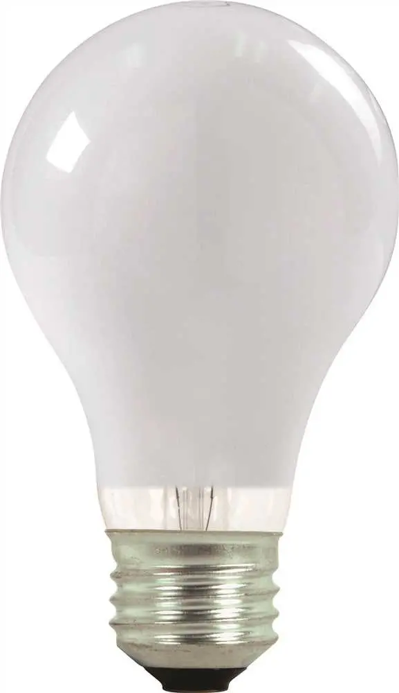 Satco&Reg; Halogen Lamp, A19, 43 Watts, 120 Volts, Medium Base, Soft White, Energy Saving, 4 Per Box 1