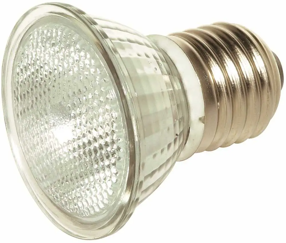 Satco&Reg; Halogen Flood Lamp, Mr16, 35 Watts, 120 Volts, Medium Base, Clear, Short Neck, 36 Degree Beam Angle, 12 Per Box 1