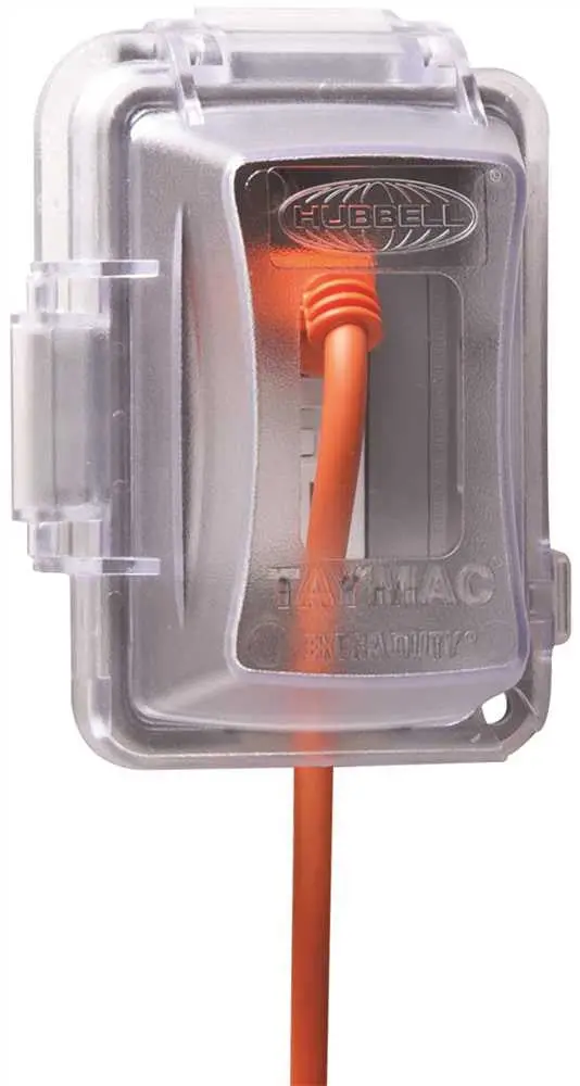 Taymac&Reg; Extra Duty&Reg; Non Metallic Standard Single Gang In Use Weatherproof Cover, Clear 1