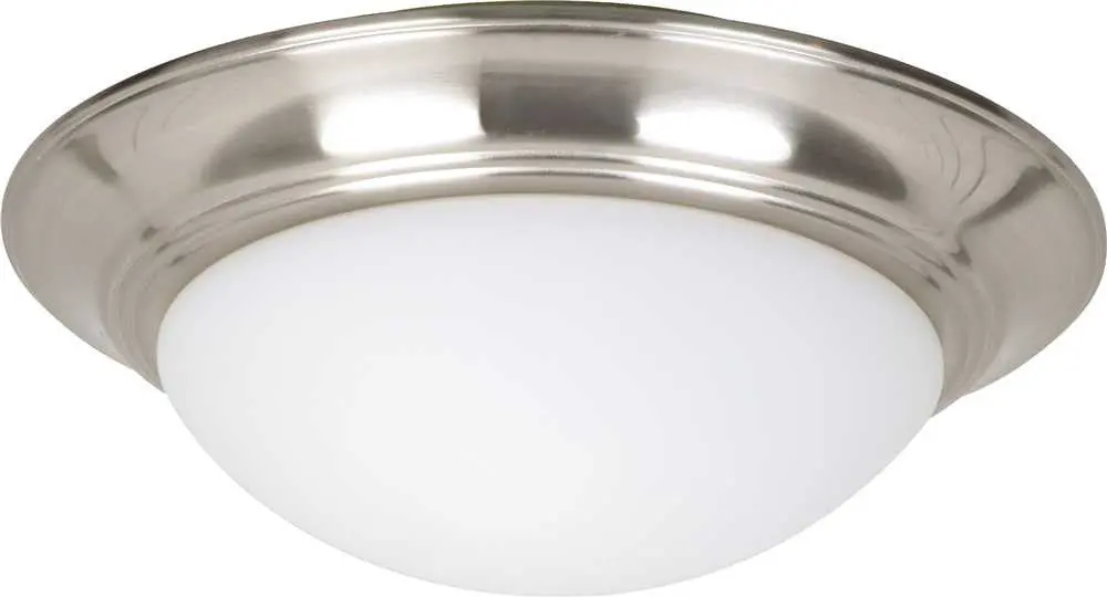 Litex Elegance 2-Light Ceiling Fan Light Kit With Cased White Bowl, Stainless Steel, Uses 13-Watt Compact Fluorescent Lamps* 1