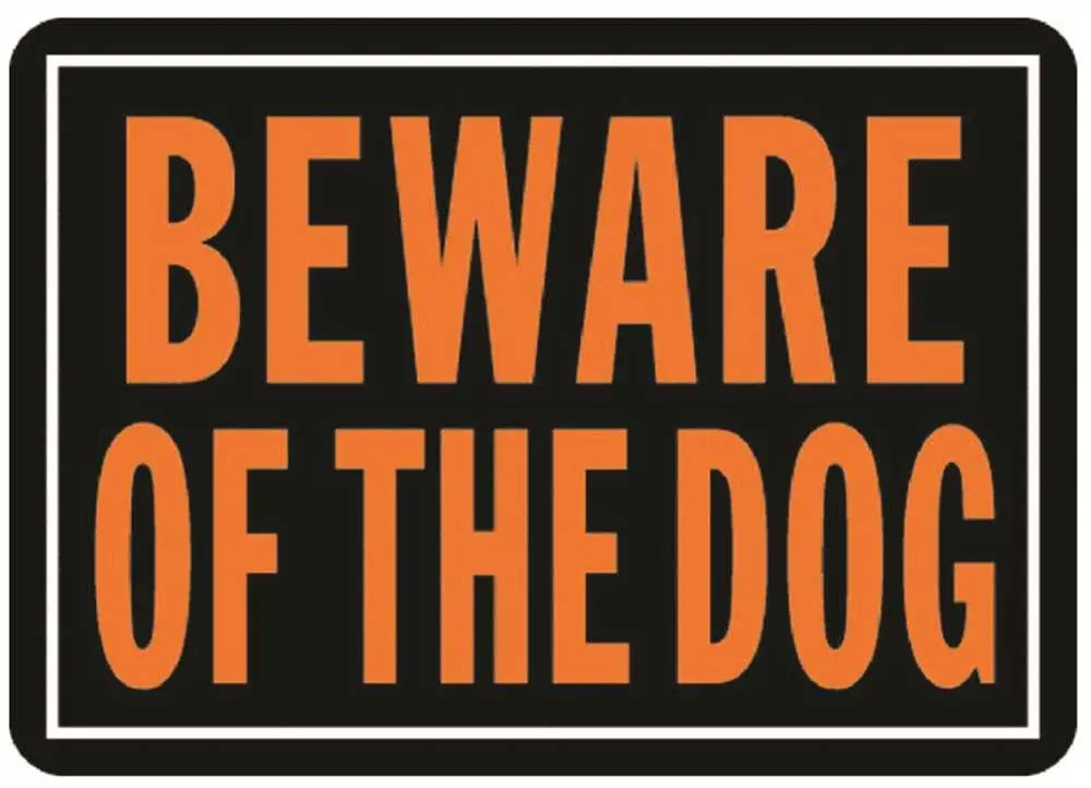 Beware Of The Dog Sign Aluminum, 12 Per Pack 1