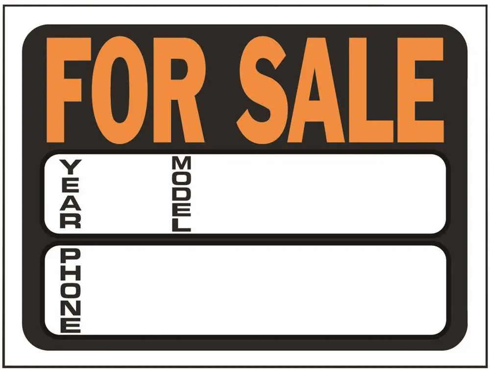 Auto For Sale Sign, 10 Per Pack 1