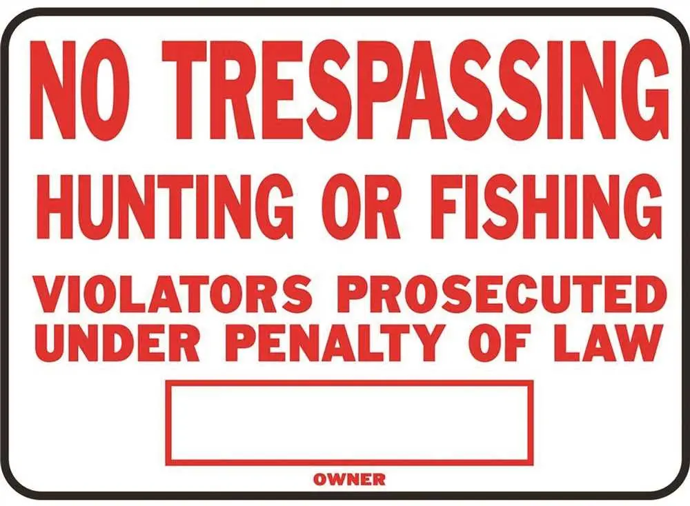 Legal No Trespassing Sign, 12 Per Pack 1