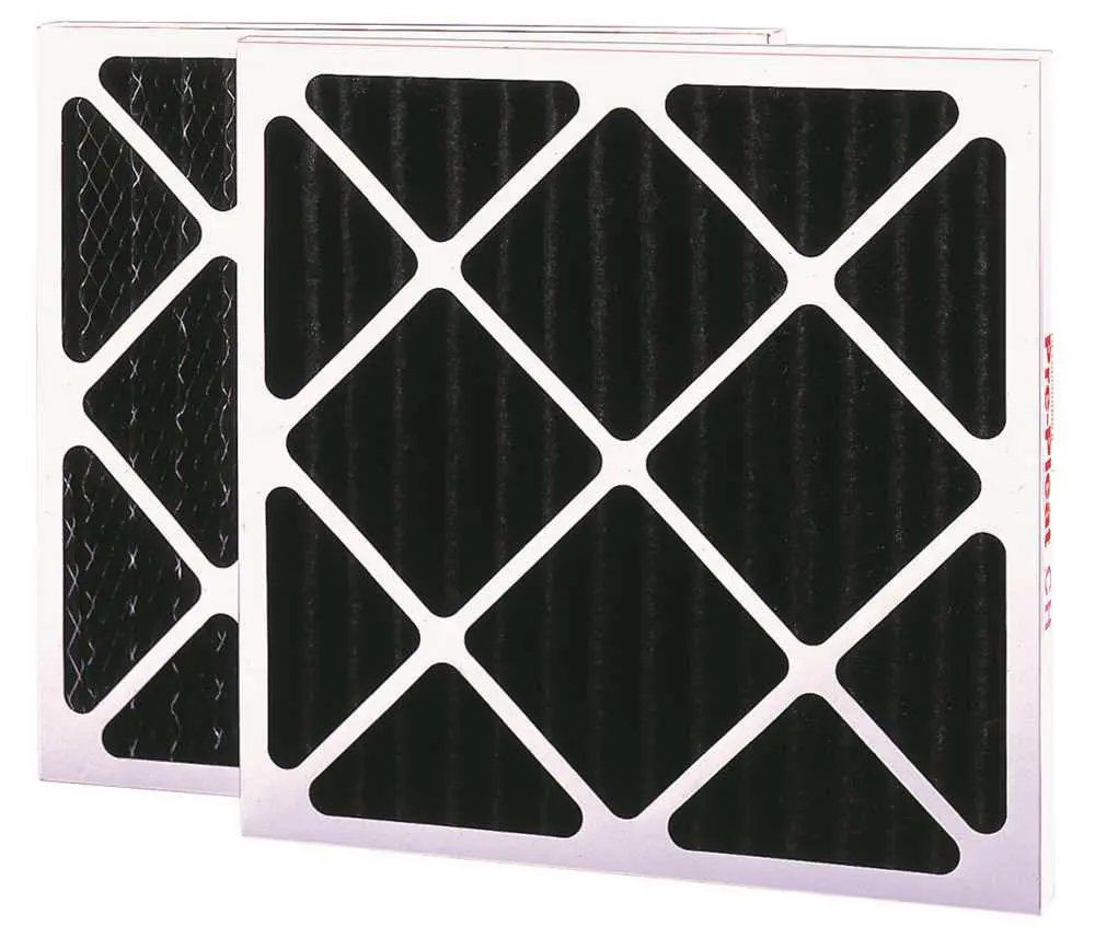 Flanders&Reg; Merv 6 Pleated Activated Carbon Air Filter, Charcoal, 20X20x1 In., 12 Per Case 1