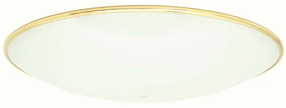 Bent Ceiling Fixture Replacement Glass, White With Brass Trim, 15 In., 4 Per Box 1