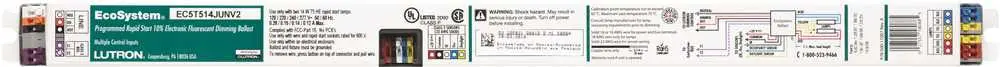 Ecosystem&Reg; Digital Dimming Ballast For Two 21 Watt T5 Lamps, Universal Voltage 1