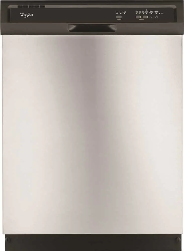 Whirlpool&Reg; Built-In 24 In. Dishwasher With Accusense&Reg; Soil Sensor, Black On Stainless, 3 Cycles - 4 Options 1