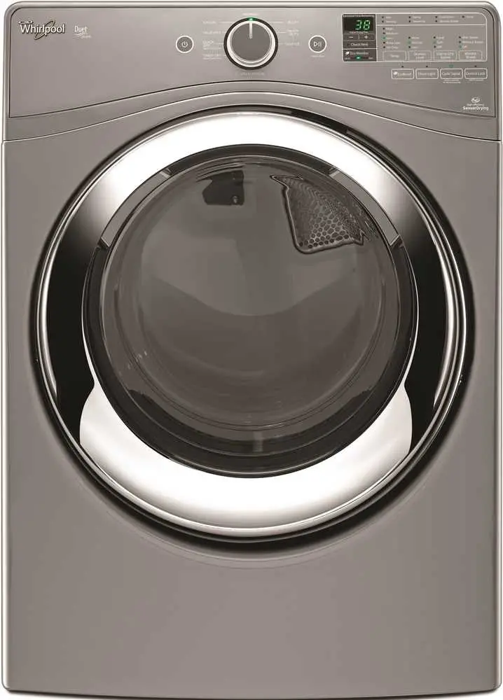 Whirlpool&Reg; Duet&Reg; 7.3 Cu. Ft. Front Load Electric Steam Dryer, Chrome Shadow, 9 Cycles 1