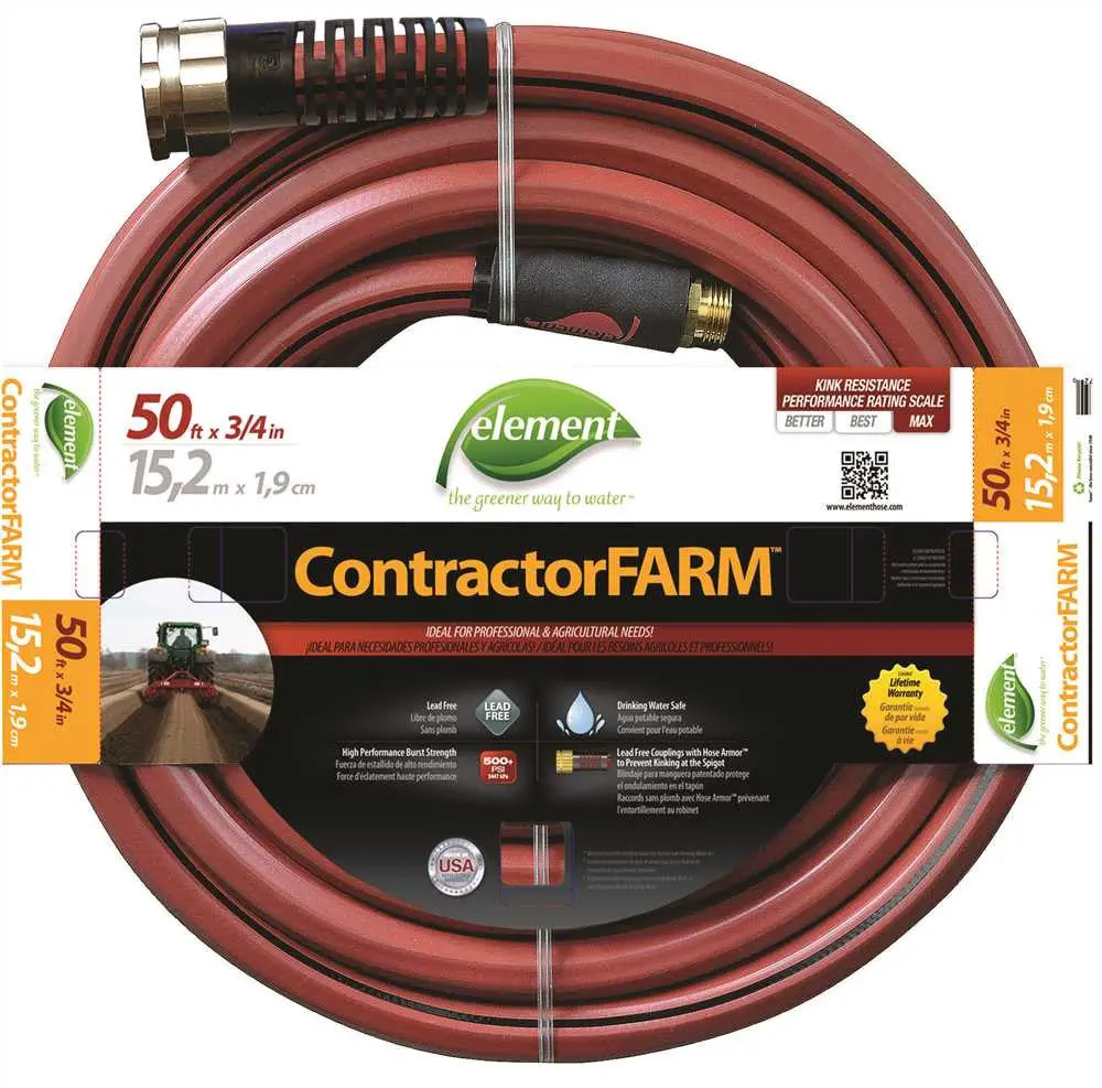 Swan&Reg; Element&Trade; Contractor Farm Hose, 3-4 In. X 50 Ft. Brick 1