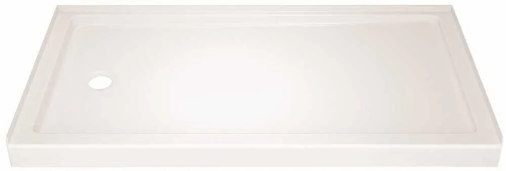 Delta Faucet Classic 400 Shower Base With Left Drain, 60 In. X 32 In., White 1