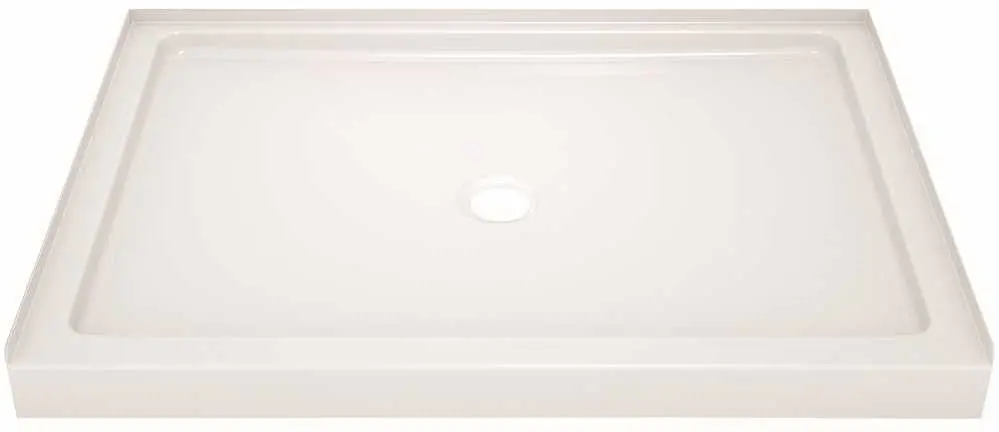 Delta Faucet Classic 400 Shower Base With Center Drain, 48 In. X 34 In., White 1