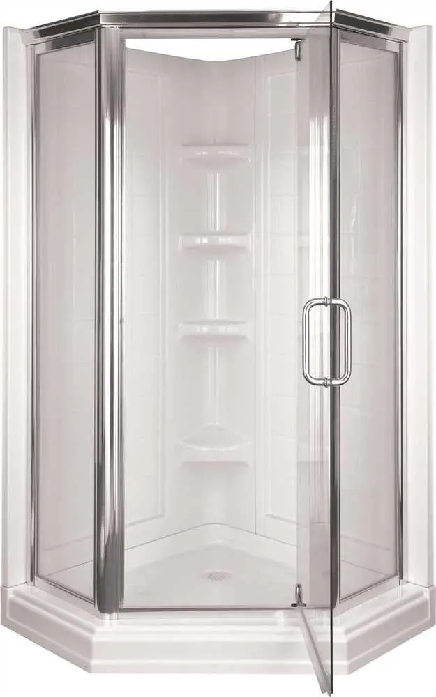 Delta Faucet Neo-Angle Enclosure And Base, 42 In., Chrome 1