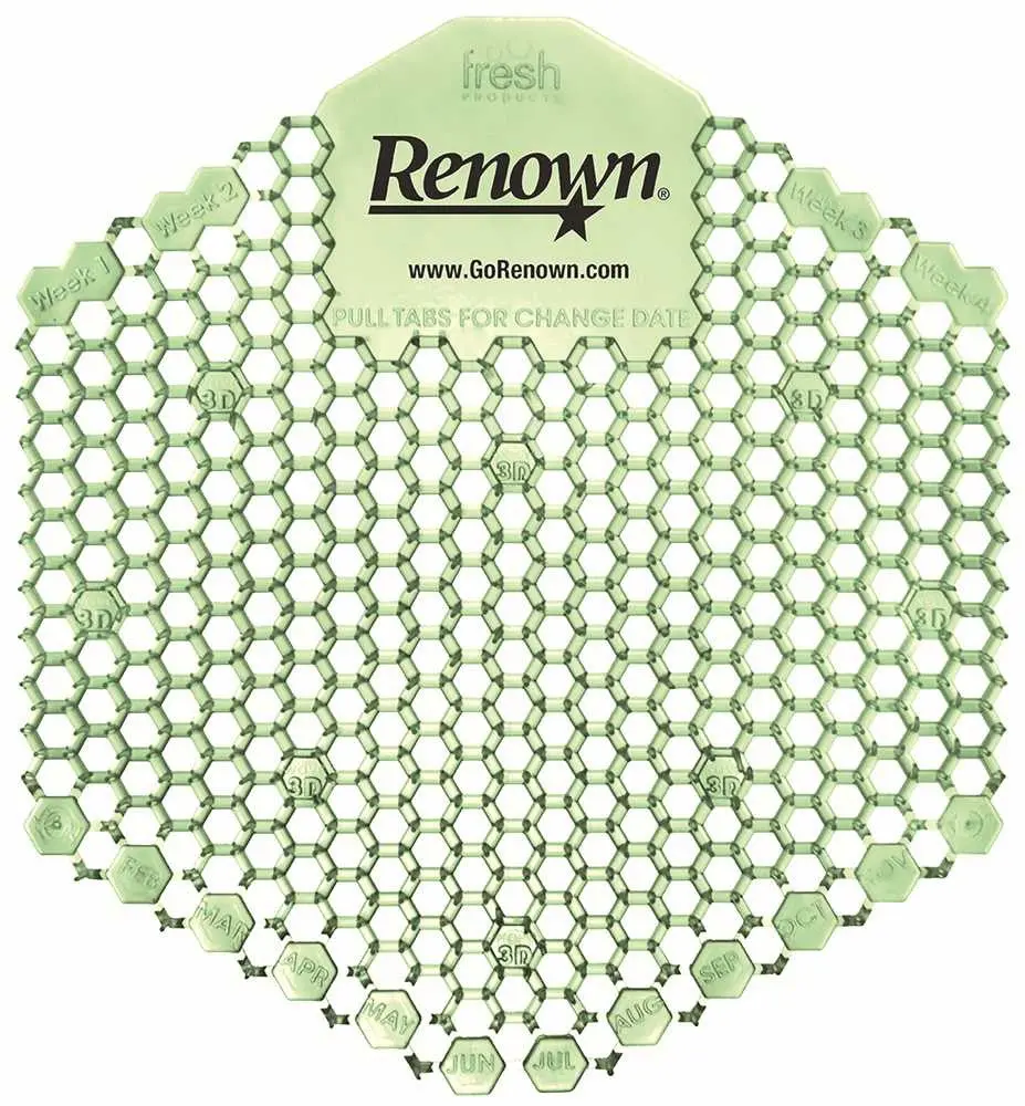 Renown&Reg; Wave 3D Urinal Screen, Cucumber Melon, 10 Per Pack 1