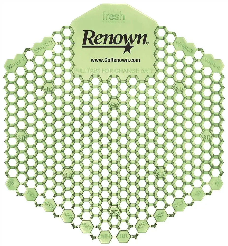 Renown&Reg; Wave 3D Urinal Screen, Herbal Mint, 10 Per Pack 1