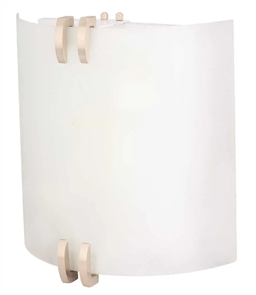 Monument&Reg; Bathroom Wall Light Fixture, Matte Finished Opal Glass, 2X10-7-8X4 In., 2 13-Watt G24q-1 Base Bulb Included 1