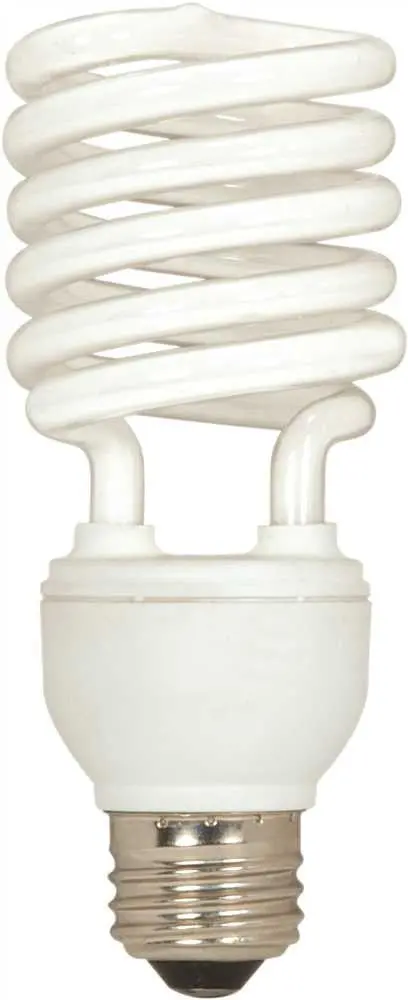 Satco&Reg; Spiral Compact Fluorescent Lamp, T2, 23 Watt, 2700K, 82 Cri, E26 Base, 3 Per Box 1